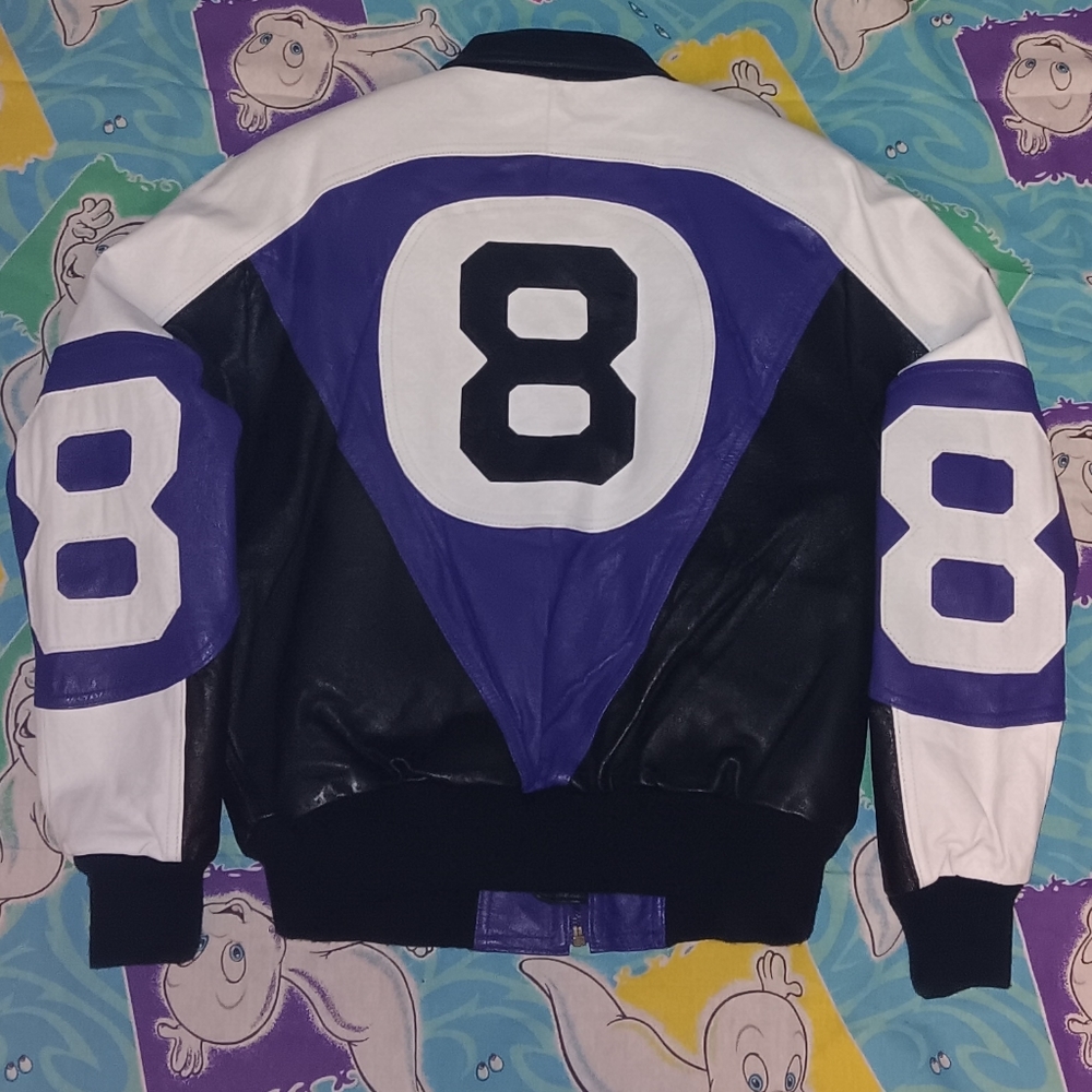 90s Michael Hoban Where Mi 8 Ball Black White Pur… - image 1